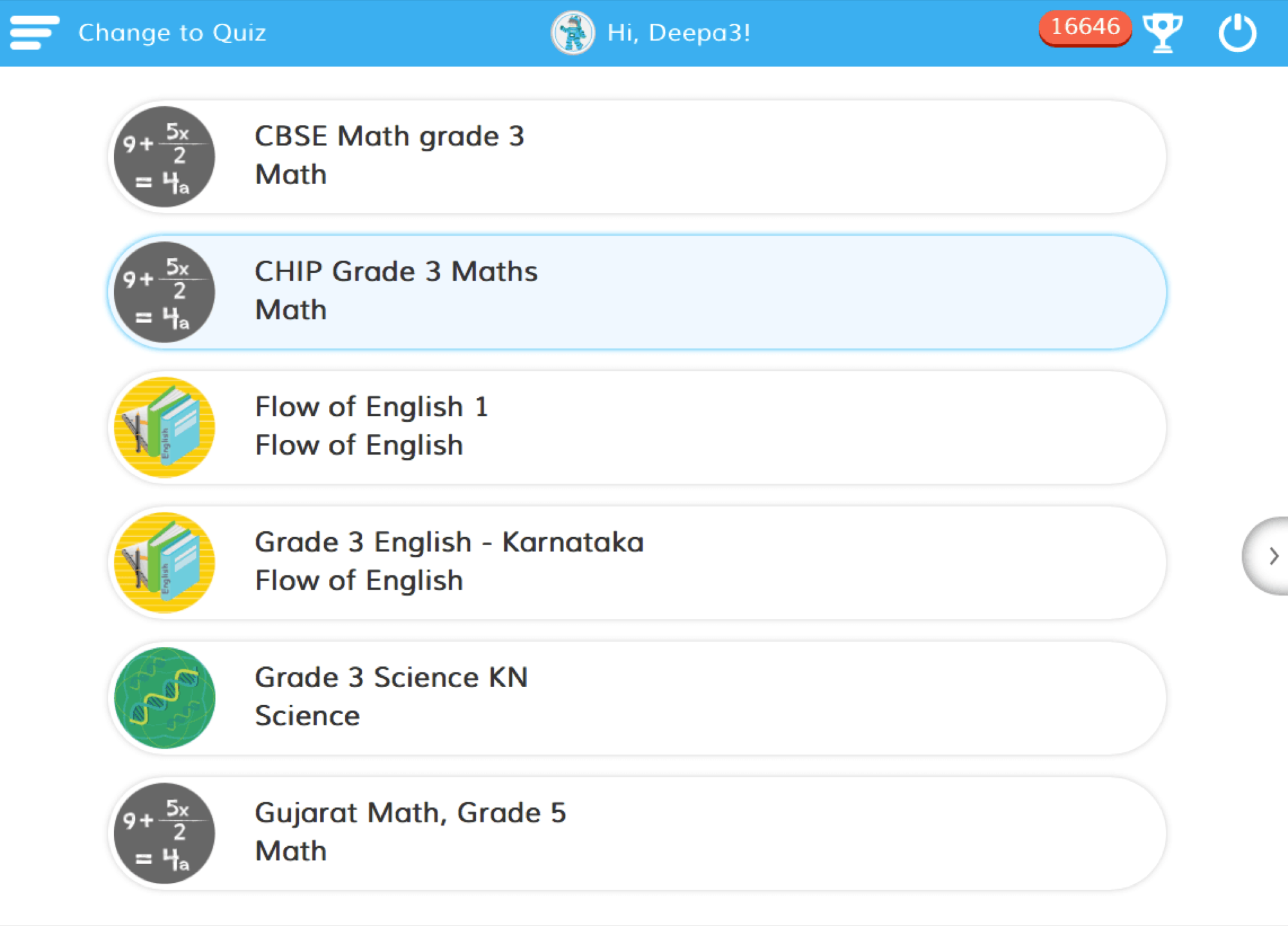 Learn App Course List